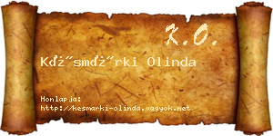 Késmárki Olinda névjegykártya